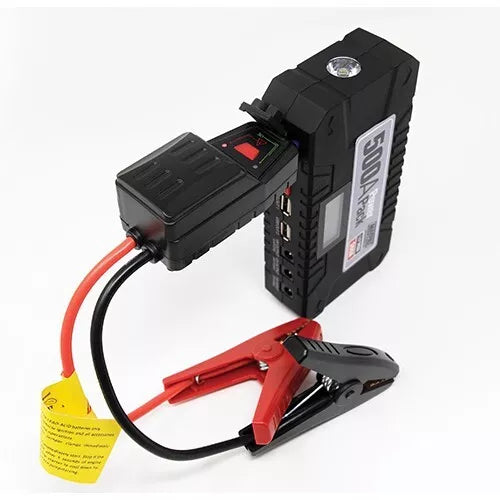 Maypole Portable Lithium Car Battery Jump Starter Power Pack 12V 500A +Caps