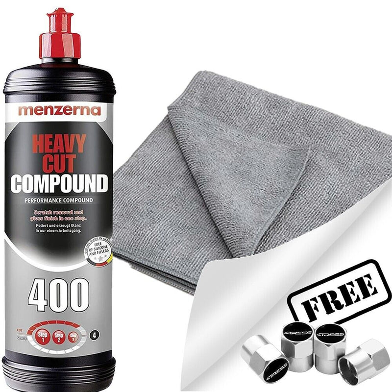 Menzerna 400 Car Body Paint Performance Heavy Cut Rubbing Compound 1 Litre +CL +Caps