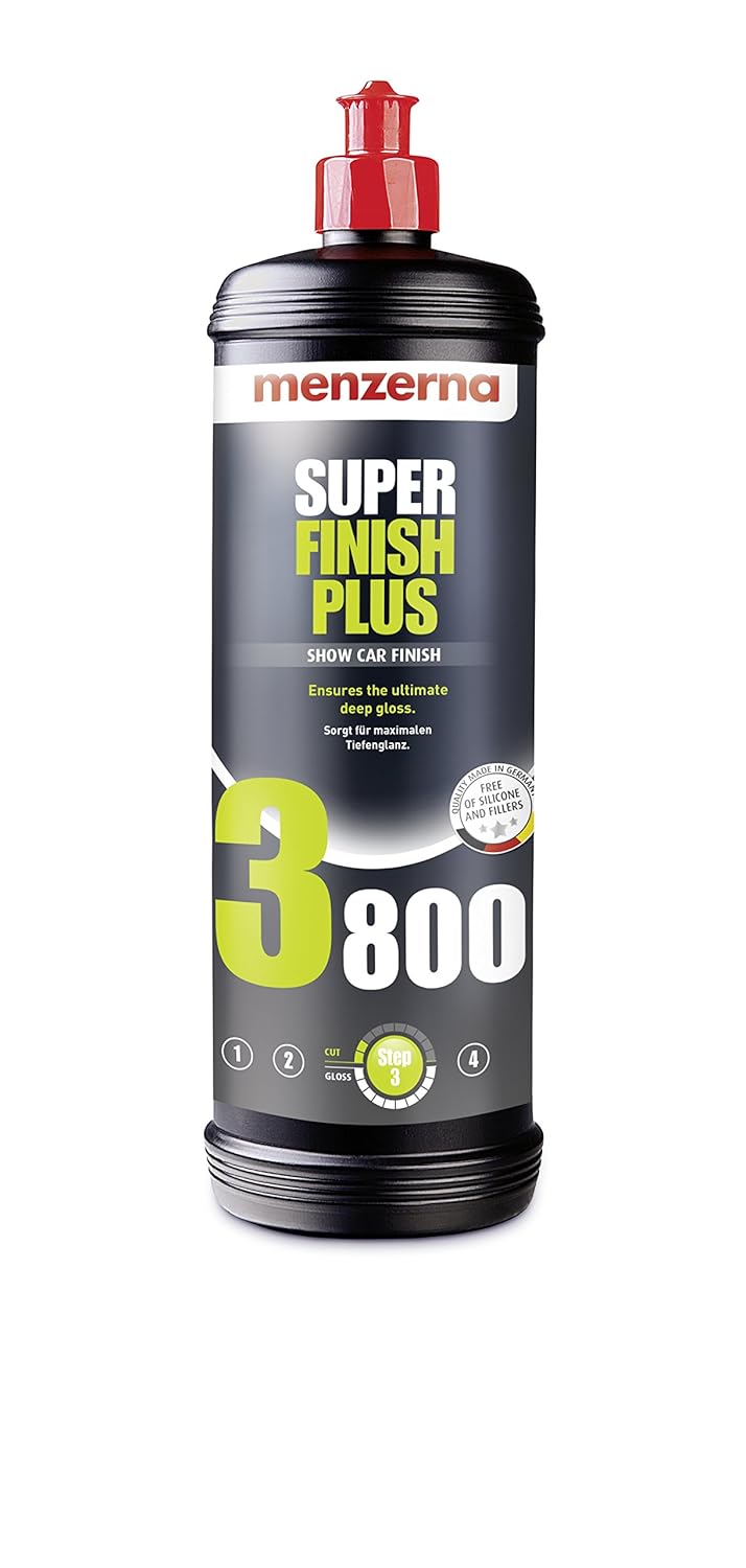 Menzerna 3800 Car Body Paint Super Show Car Shine Finish Plus Polish 1 Litre+Pad
