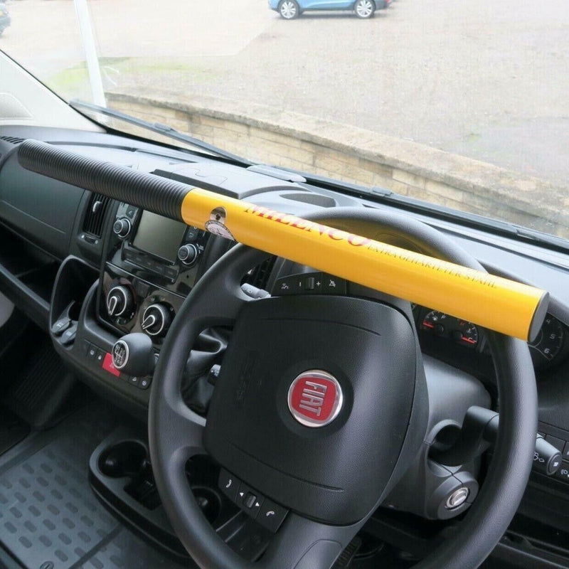 Milenco Commercial Van 4x4 Sold Secure Gold High Security Yellow Steering Wheel Lock