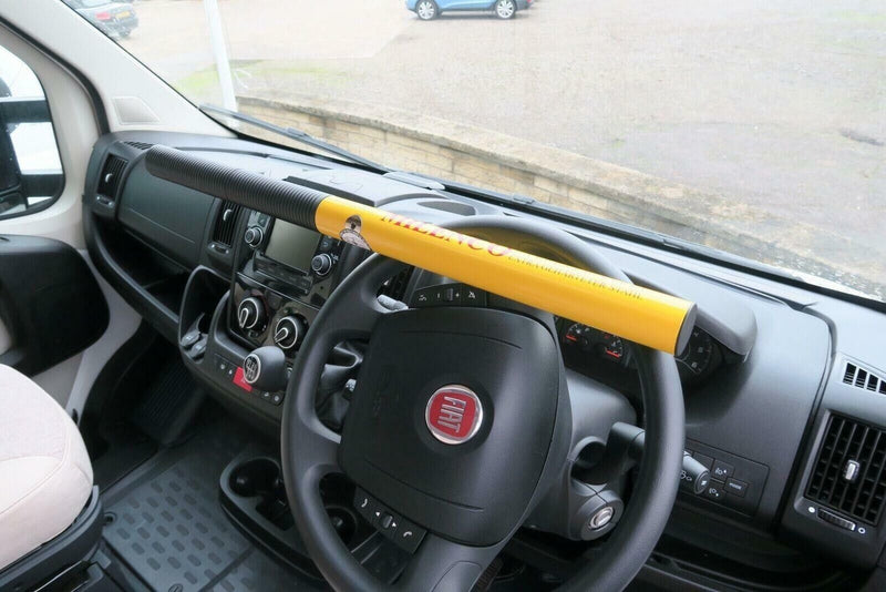 Milenco Commercial Van 4x4 Sold Secure Gold High Security Yellow Steering Wheel Lock +Caps