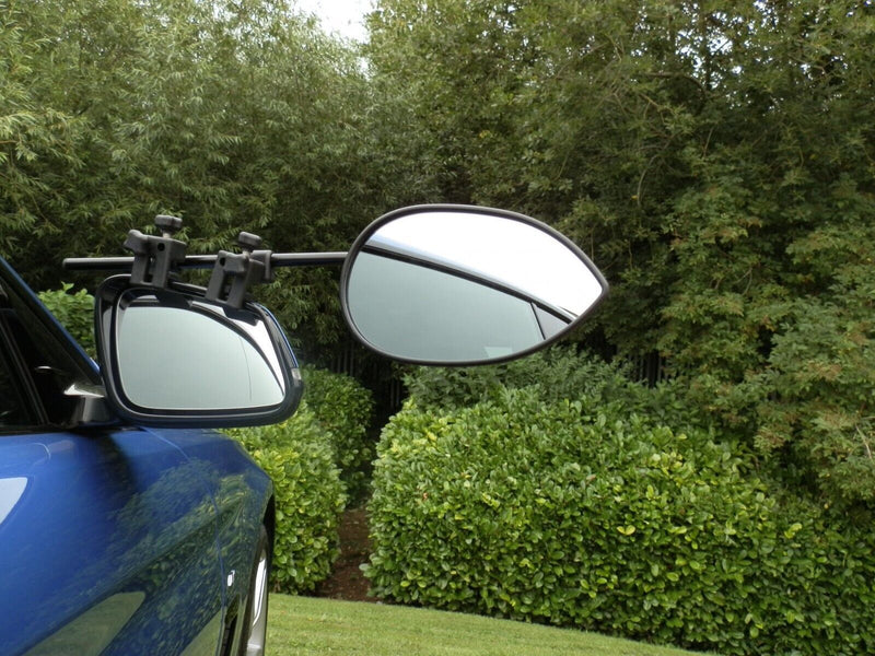 Milenco Car Van 4X4 Caravan Standard Glass Aero Towing Mirrors Strap Free With Bag +Caps