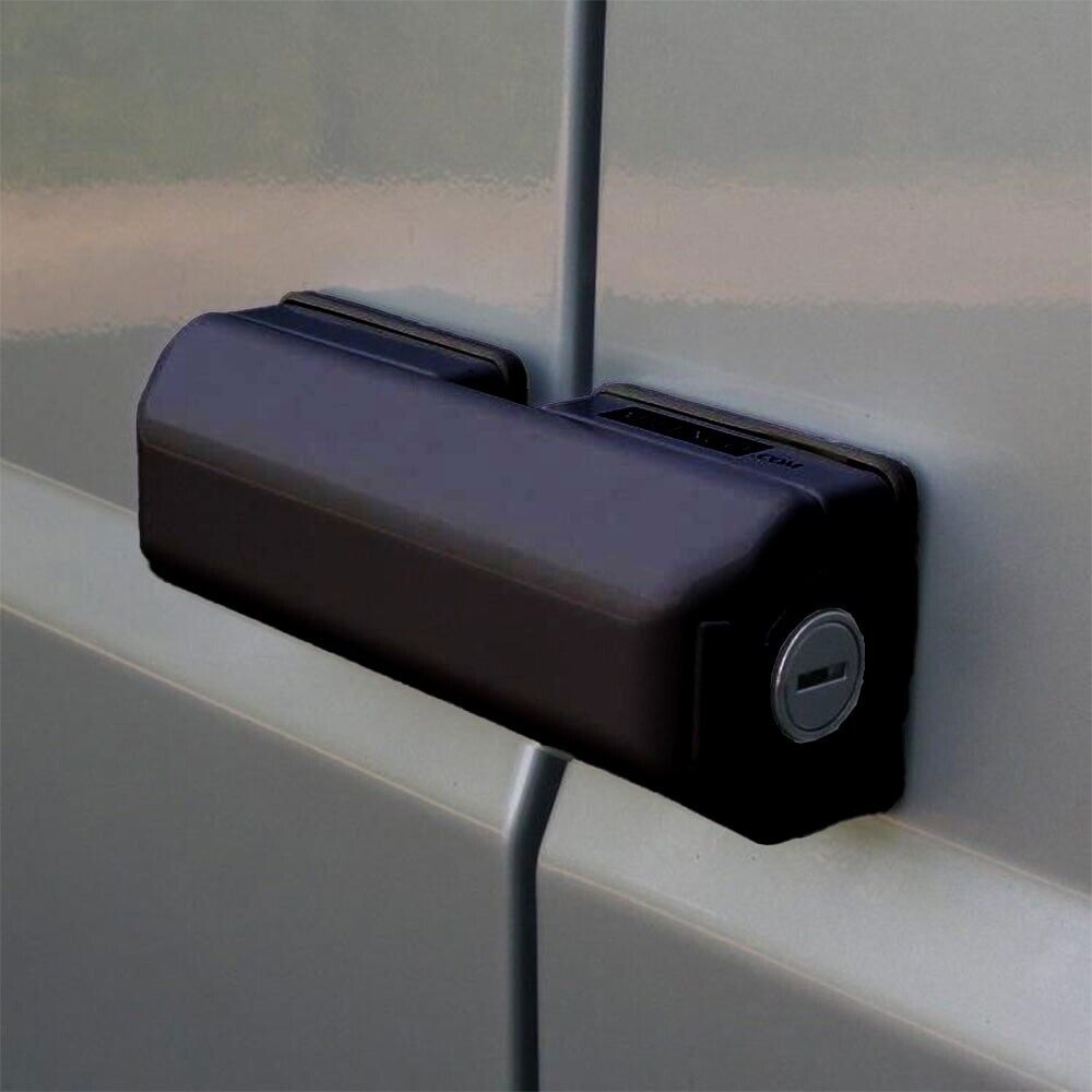 Van Load Security Milenco Van High Security BLACK Door Lock For Sliding Side Rear Doors