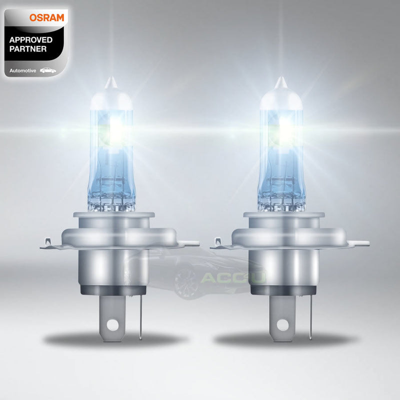 Osram Night Breaker Laser 12v H4 Car 150% Brighter Upgrade Headlight Bulbs Set