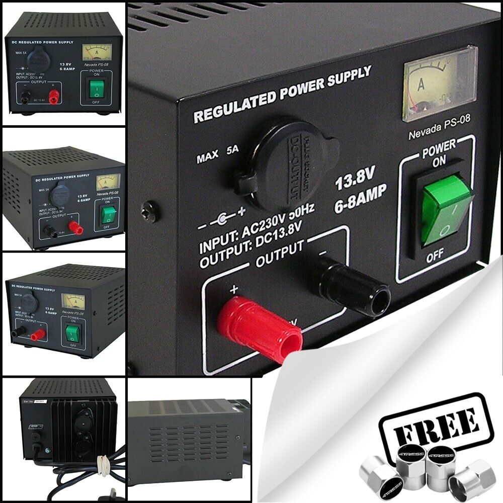 Ancienne alimentation stabilisée CRT 13.8V DC 6-8A électronique Ancienne alimentation stabilisée CRT 13.8V DC 6-8A électronique