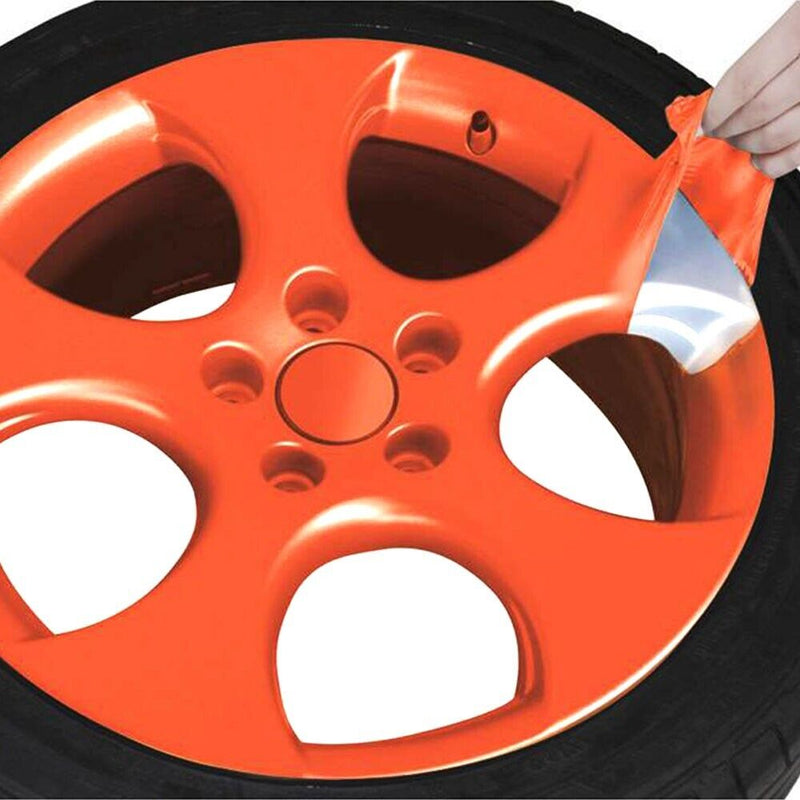 Foliatec Orange 2057 Car Alloy Wheels Bike Boat Peelable Protective Film Spray Paint Set +Caps