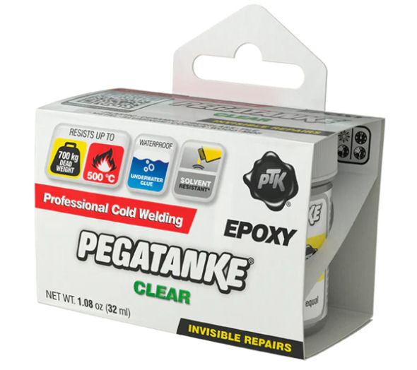 Pegatanke CLEAR Professional Cold Weld 2 Part Super Strong Epoxy Resin Glue Bond