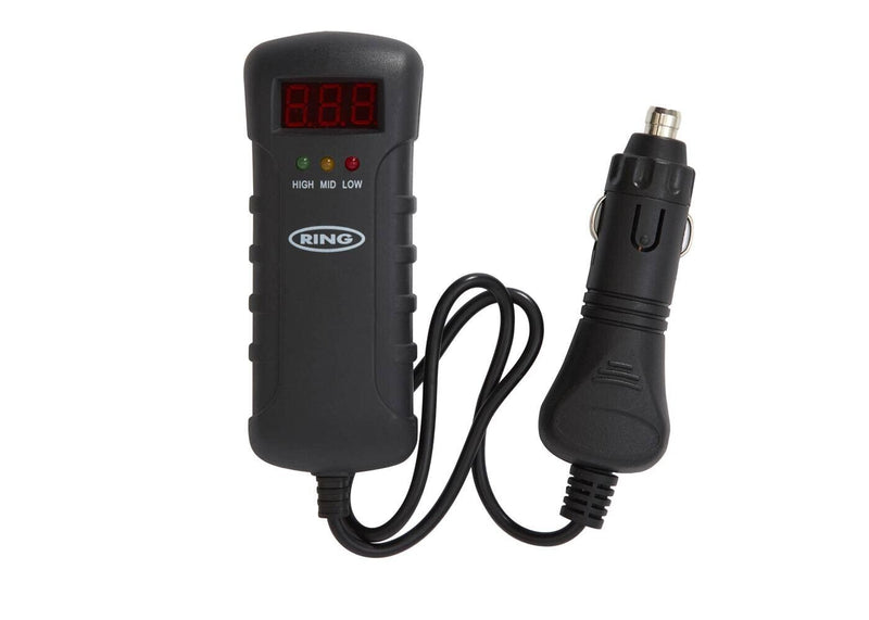 Ring RBA3 12v 24v LED Digital Display Voltmeter With Car DC Plug Battery Tester +Caps