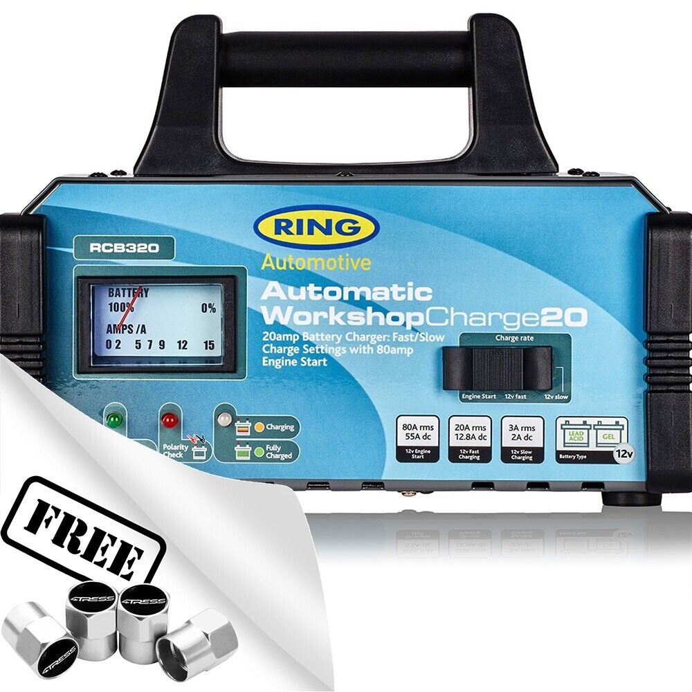 Ring RCB320 12V 20A Car Battery Charger Jump Starter