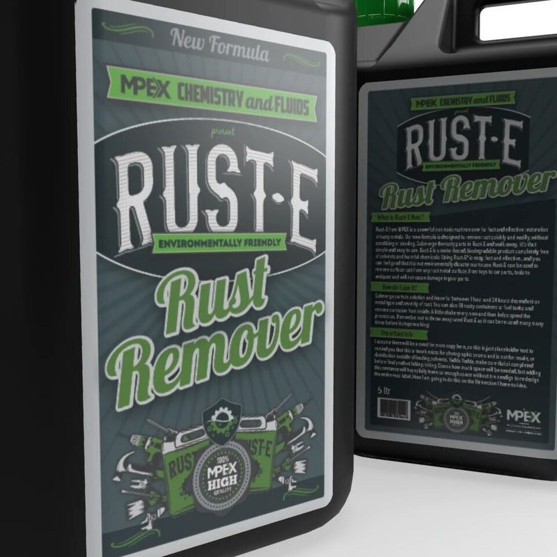Rust-E Rust Remover Liquid Environmentally Friendly Removes Metal Oxides 5L +Caps