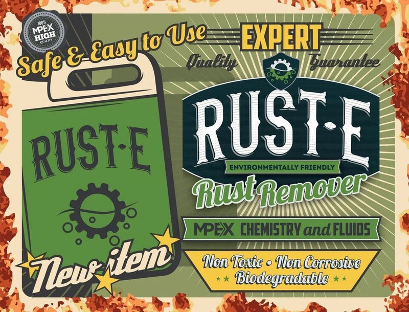 2x Rust-E Rust Remover Fluid  Non Corrosive Or Toxic Biodegradable Solution 10L +Caps