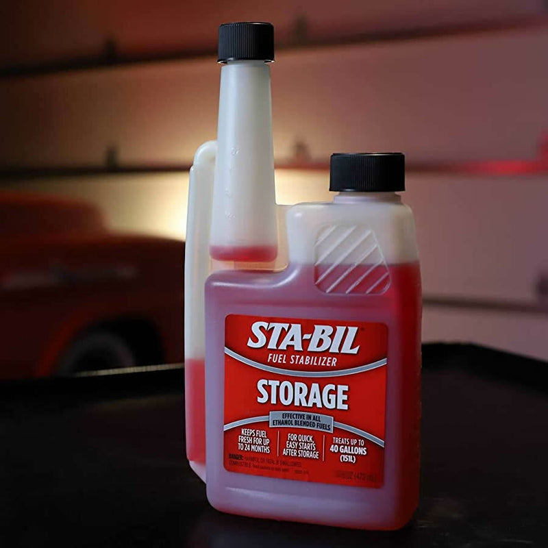STA-BIL Stabil Petrol Fuel Stabilizer Car Fuel System Storage Treatment 473ml Bottle +Caps