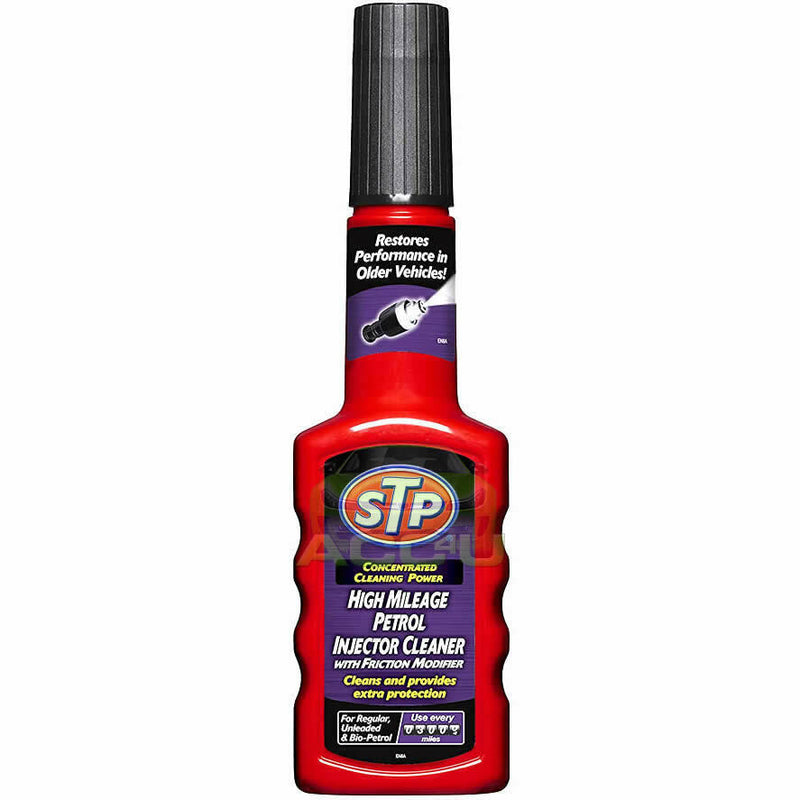 STP Car High Mileage PETROL Fuel Injector Cleaner + Emissions Reducer Twin Pack