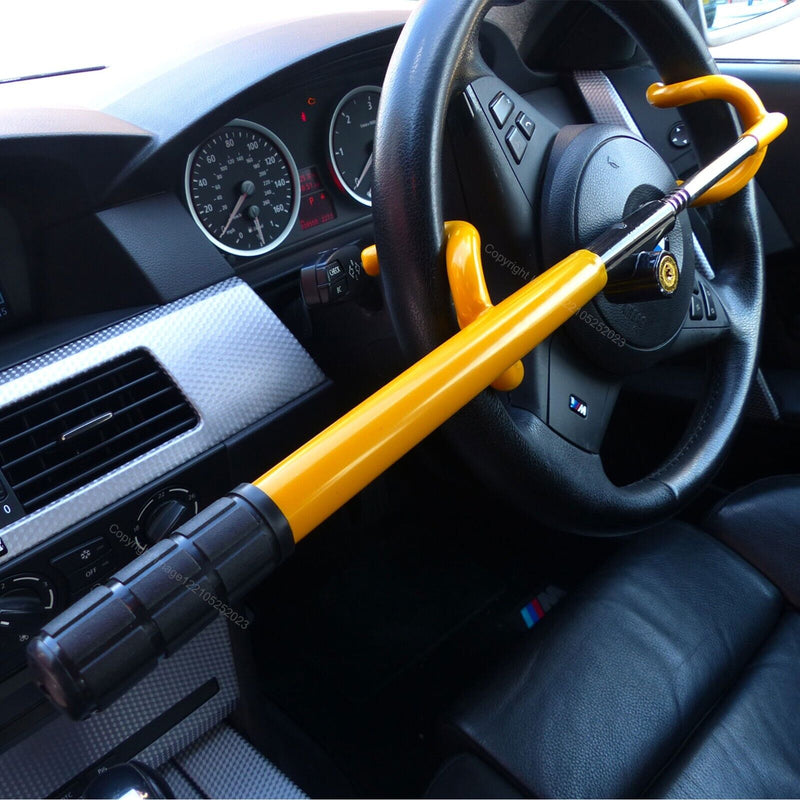 For BMW Car Double Claw Anti Theft Strong High Security Steering Wheel Lock +Caps