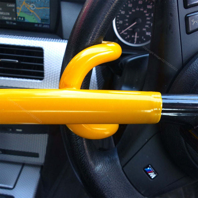 For BMW Car Double Claw Anti Theft Strong High Security Steering Wheel Lock +Caps