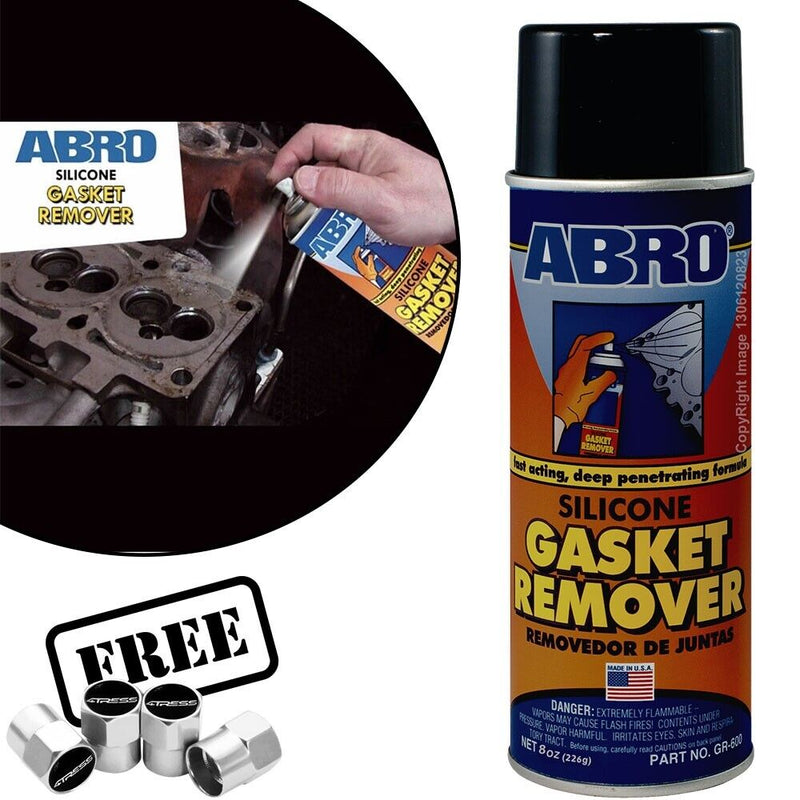 Silicone Sealant Gasket Remover Metal Fast Acting Clears Residue + Caps