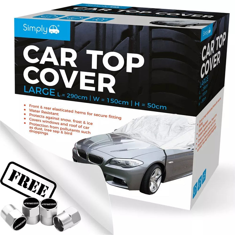 Simply Rain UV Sun Frost Resistant Fully Breathable Car Top Cover CTC3 +Caps
