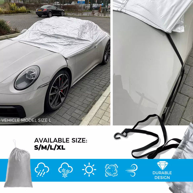 Simply Rain UV Sun Frost Resistant Fully Breathable Car Top Cover CTC3 +Caps