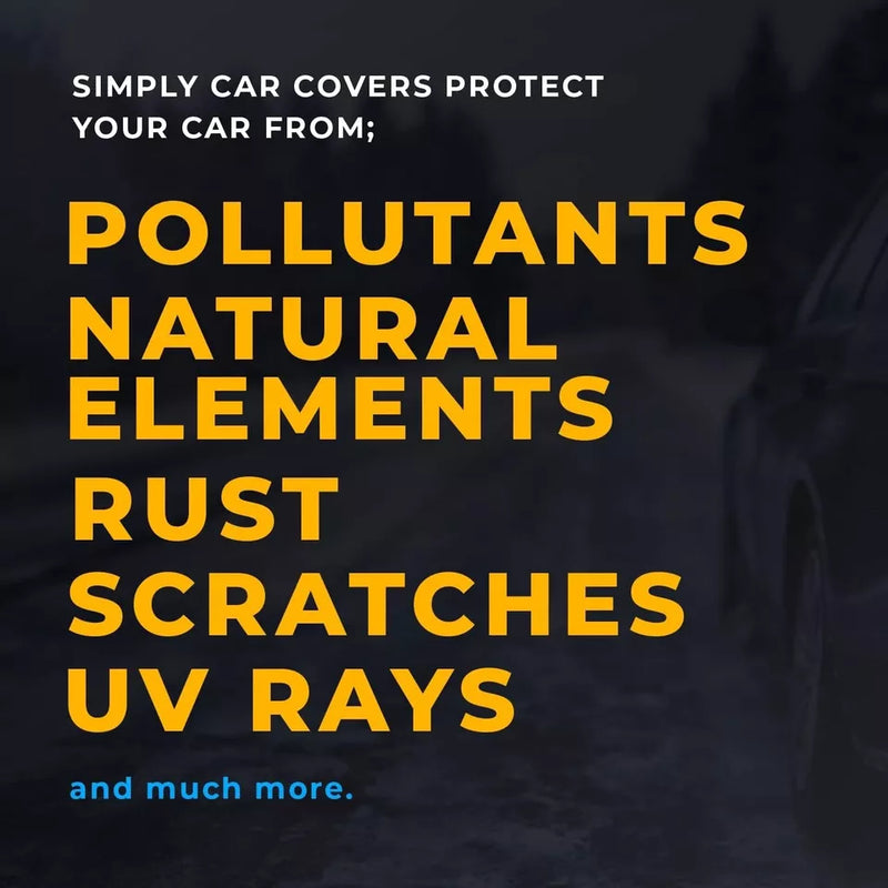 Simply Rain UV Sun Frost Resistant Fully Breathable Car Top Cover CTC3 +Caps