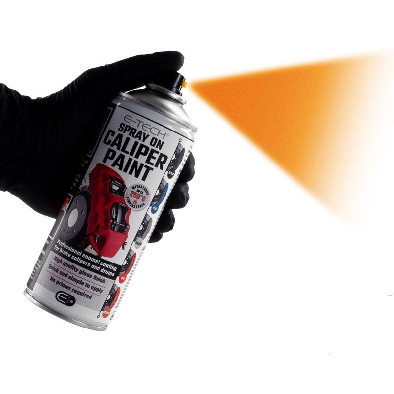 E-Tech Orange Brake Caliper Spray Paint Enamel Coating Aerosol Can 400mL