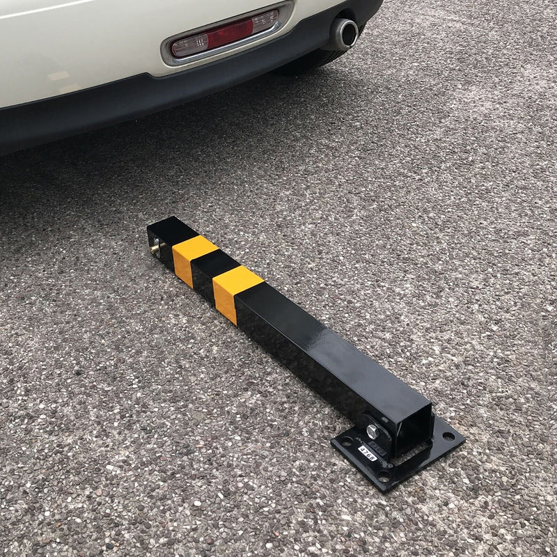 Square Reflective Folding Reserved Private Parking Bollard Security Post + Caps