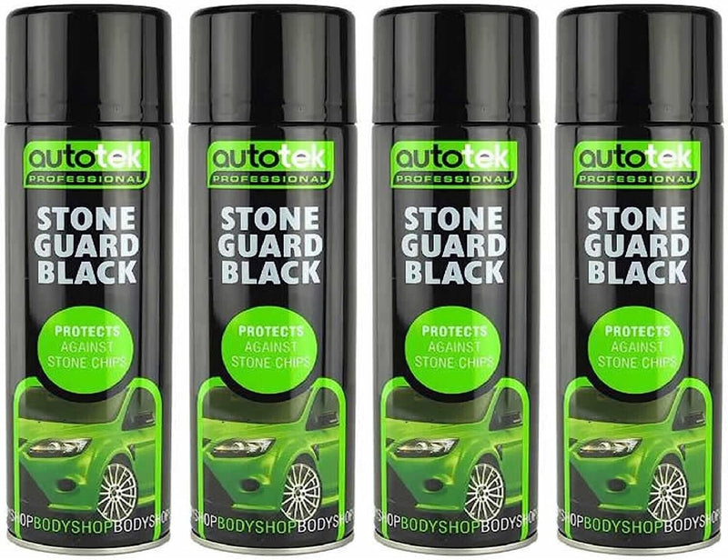 12 x Autotek STONE GUARD BLACK Spray Paint Car Body Chip Protection Bodyshop+G+C✅