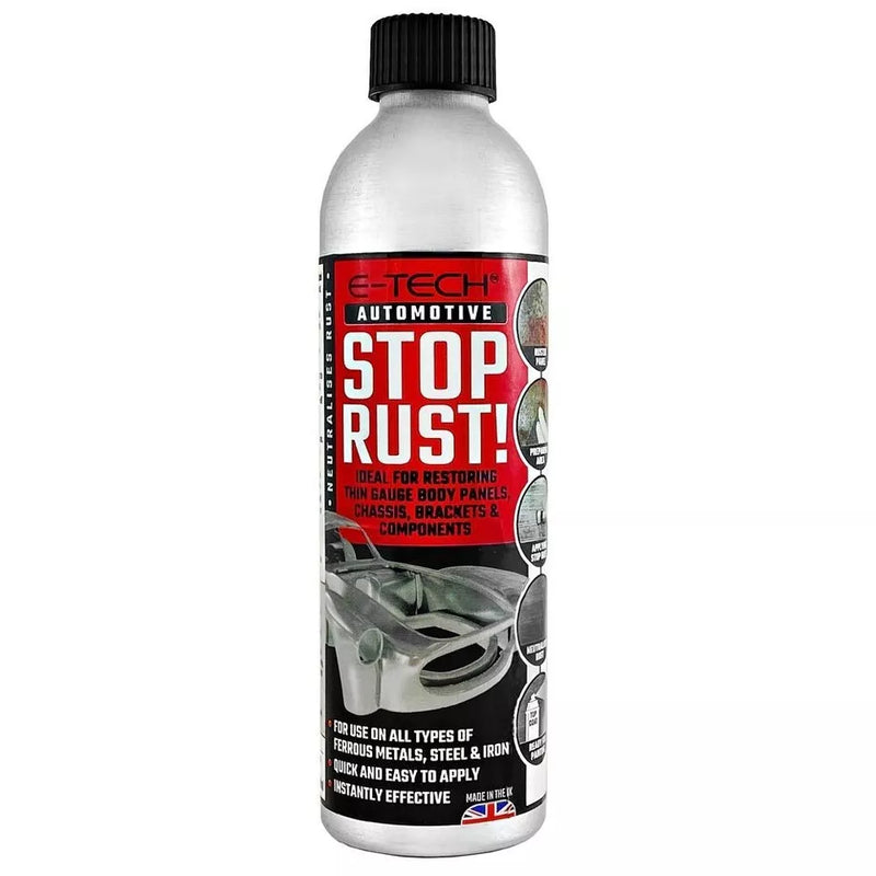 2x E-Tech Stop Rust Treatment for Metal 250mL Car Restoration Rust Protection +Caps