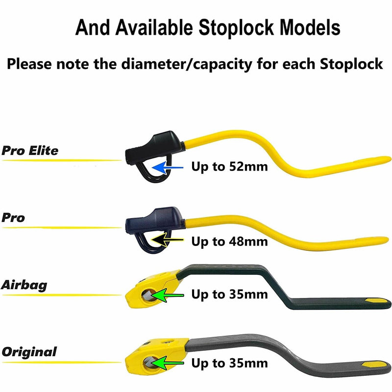 StopLock Original Robust High Security Flashing LED Car Steering Wheel Lock Immobiliser +Caps