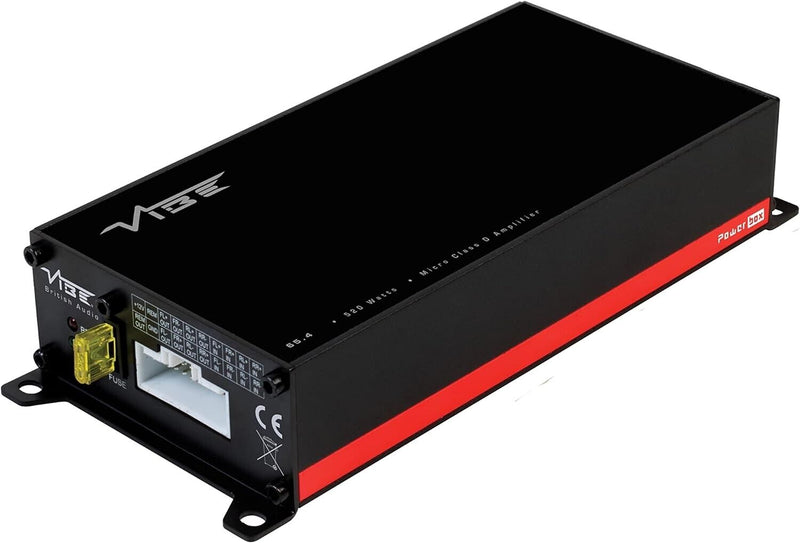 Vibe Powerbox 65.4M 520w Micro Mini Class D 4 Channel Car Bass Amp Amplifier +Caps