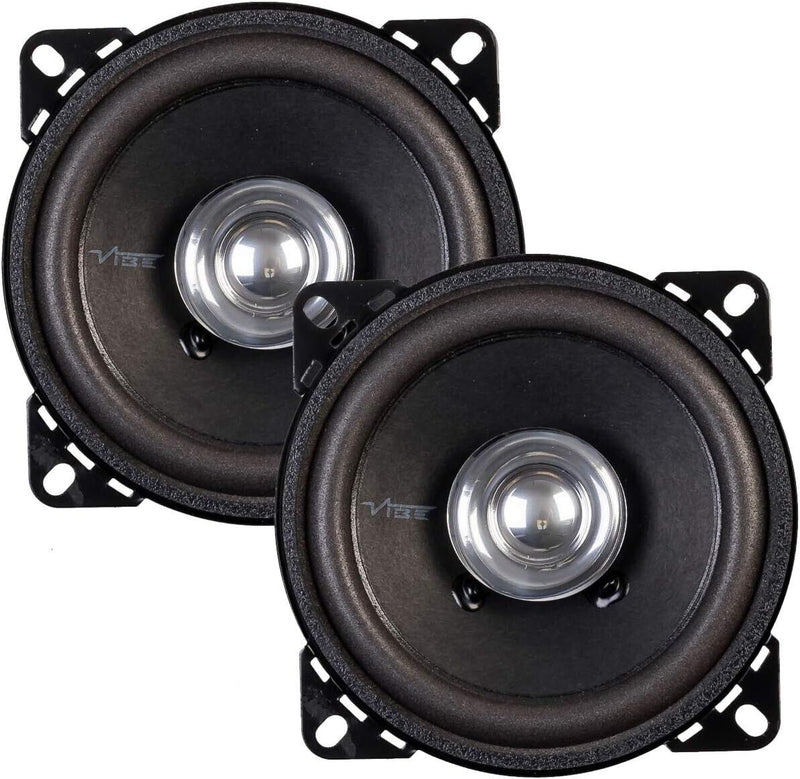 Vibe DB4 High Performance 4" inch Car Door Dashboard Coaxial Replacement Speakers Set +Caps