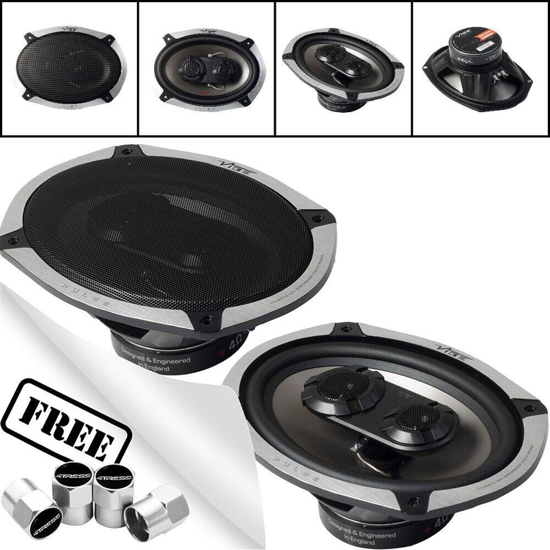 Vibe Pulse Car Speaker 69 Series Tri-axial Oval Speakers Set 600W PULSE69 +Caps