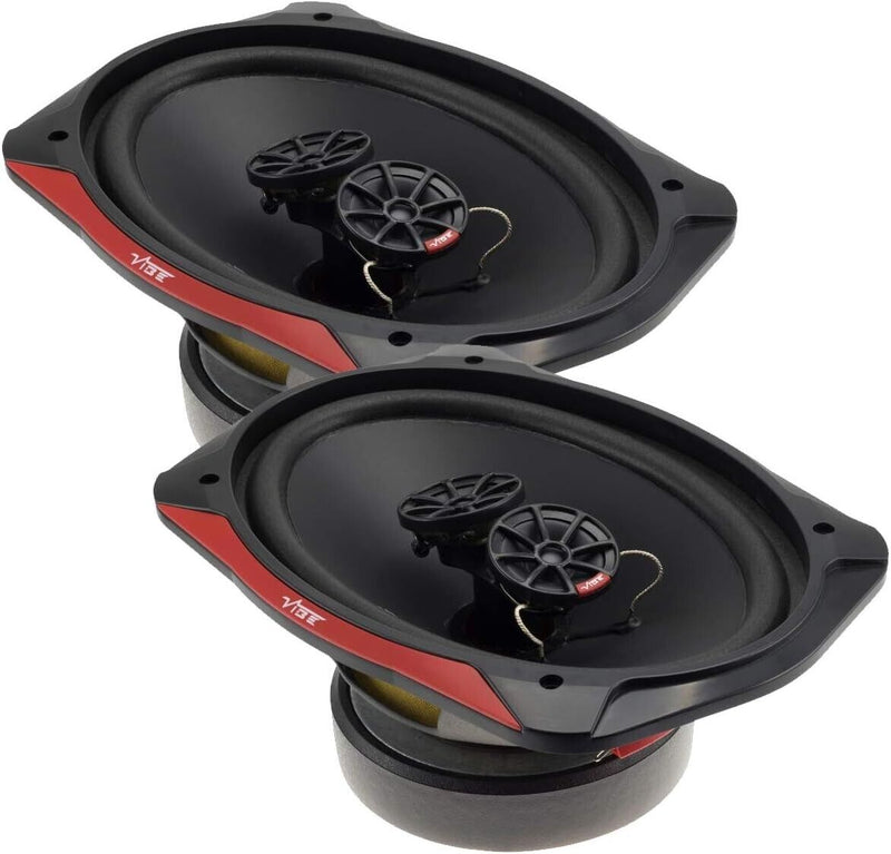 Vibe SLICK69.3 V7 Slick Series 2 6x9" inch 960w 3-Way Car Parcel Shelf Coaxial Speakers Set +Caps