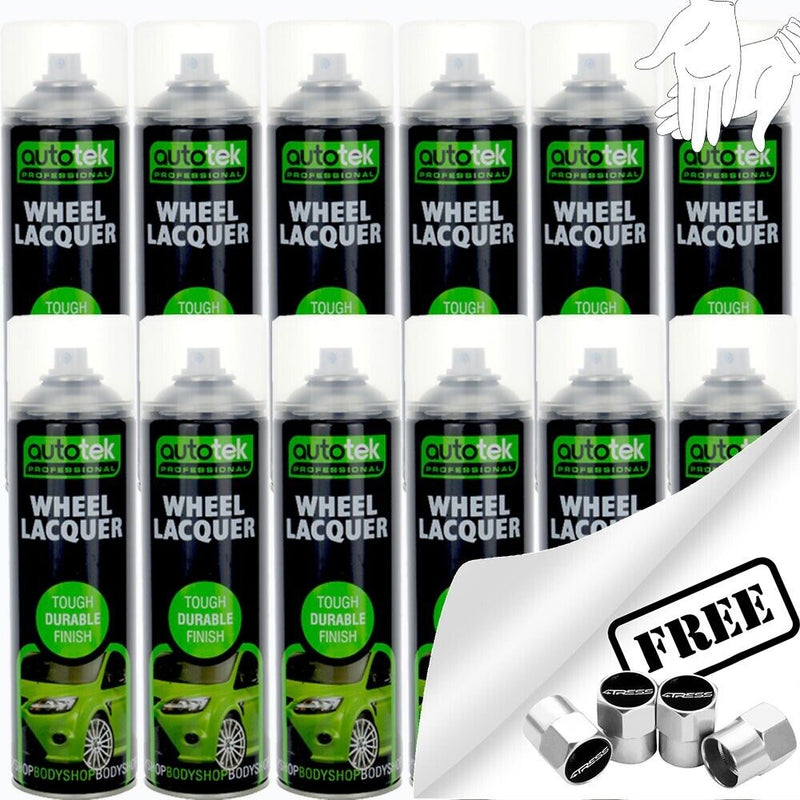 Autotek Wheel Lacquer Spray Paint 12 Cans