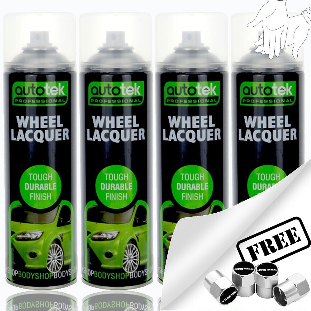 Autotek Wheel Lacquer Spray Paint 4 Cans