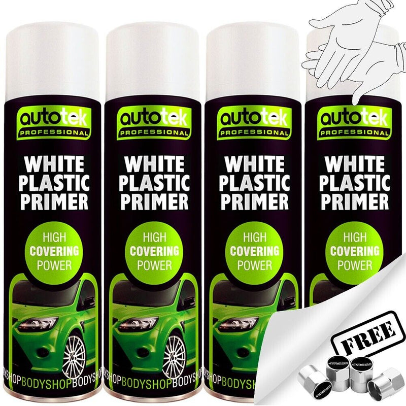 White Plastic Primer Spray Paint 4 Cans