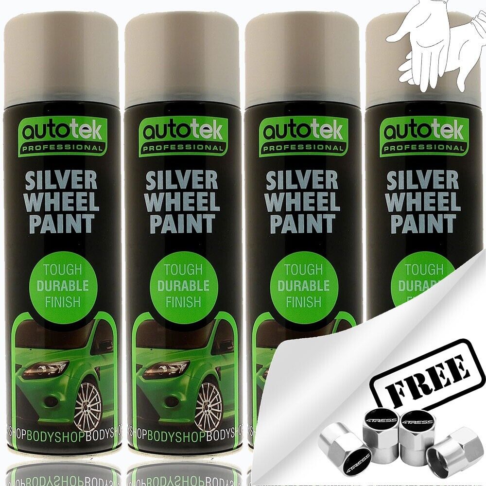 Autotek Silver Wheel Paint 4 cans