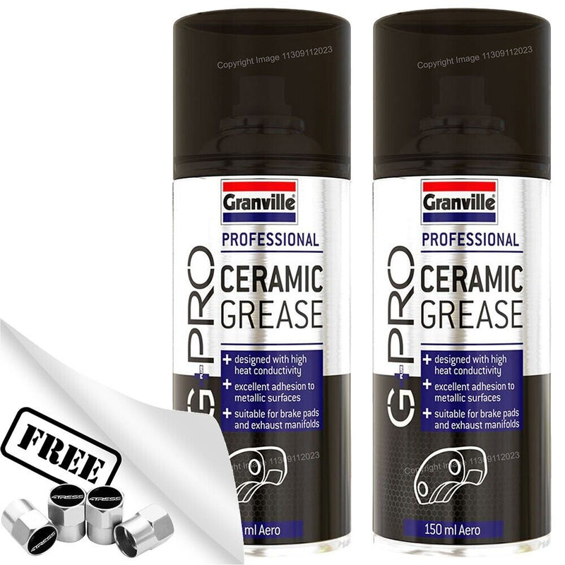 2x G+PRO Professional Ceramic Spray Grease For Car Brake Pads & Exhaust + Caps