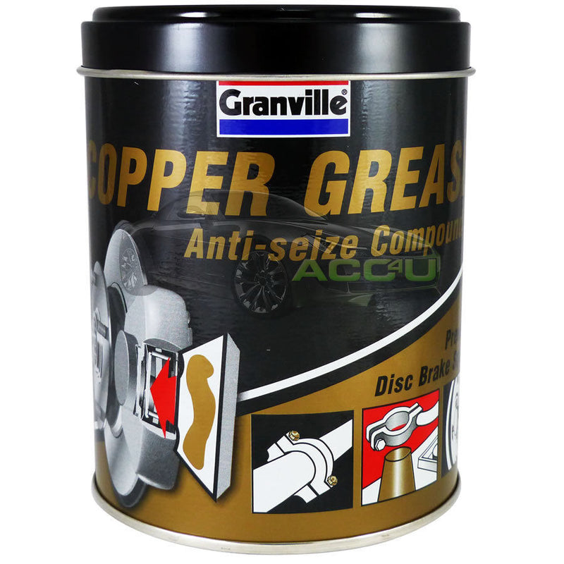 2x Granville COPPER GREASE Car Brake Calipers Pads Discs Anti Seize Squeal + Caps