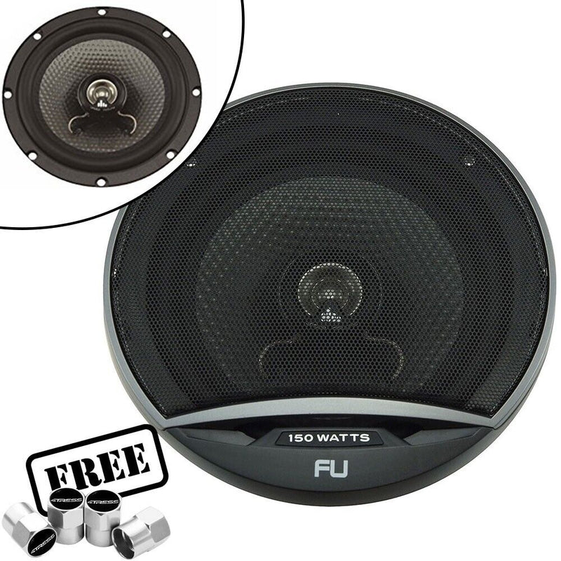 FLI Car Door Component Speakers Set 2-Way Underground 6.5" Pair 150W + Caps