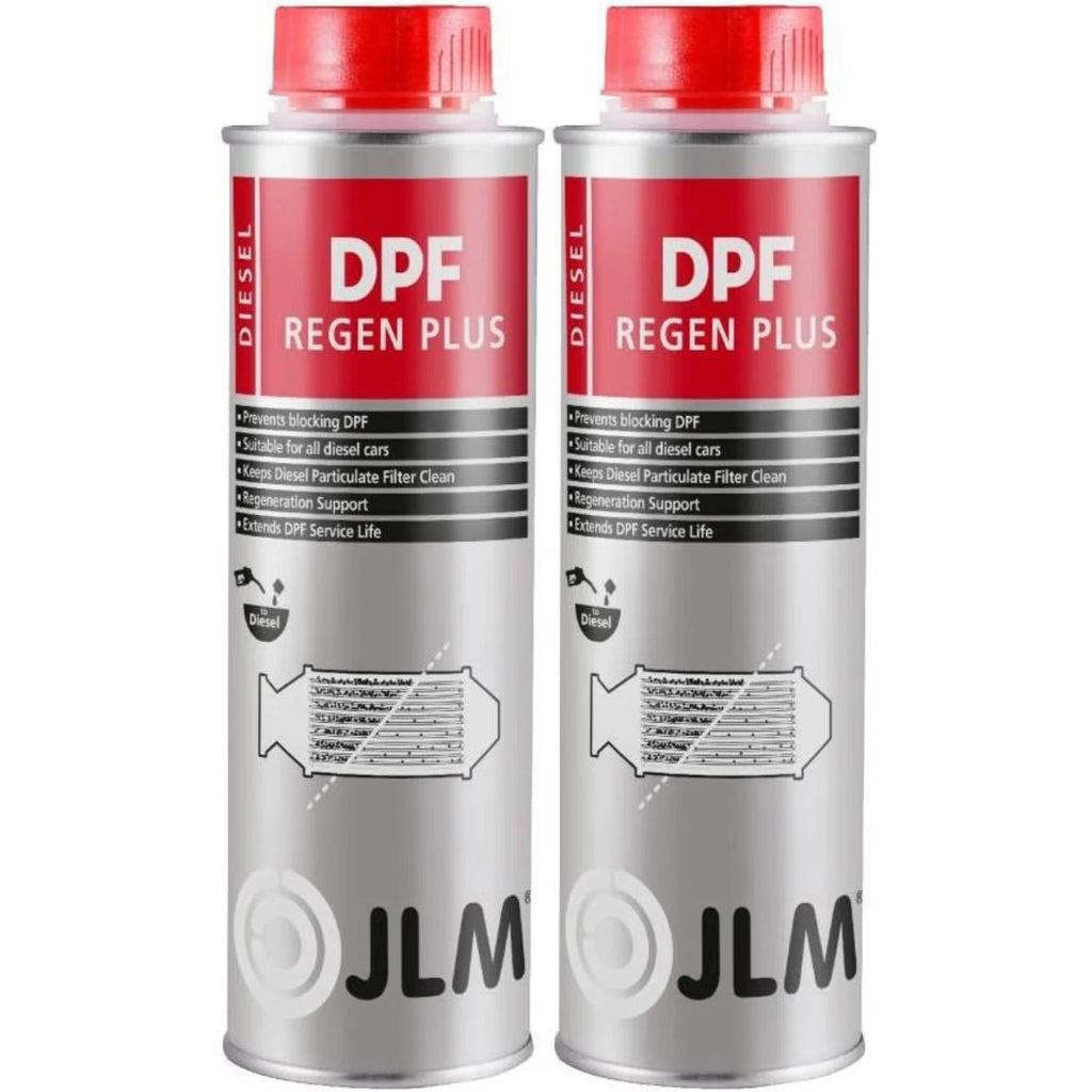 2 x JLM Car DPF Regen Plus Diesel Particulate Filter Cleaner Regeneration + Caps