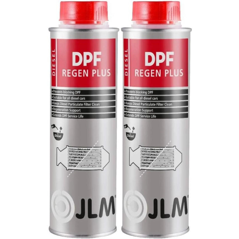 2 x JLM Car DPF Regen Plus Diesel Particulate Filter Cleaner Regeneration + Caps