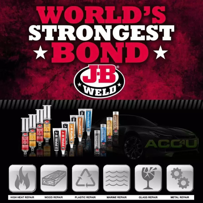 JB Weld Plastic Weld Plastic Fiberglass Vinyl Glass PVC Epoxy Glue Syringe