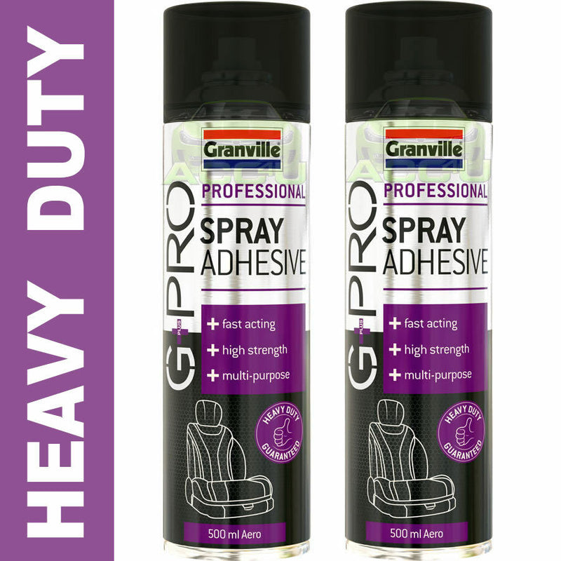 2x G+PRO Professional Multi Purpose Heavy Duty Spray Adhesive Glue Cans + Caps