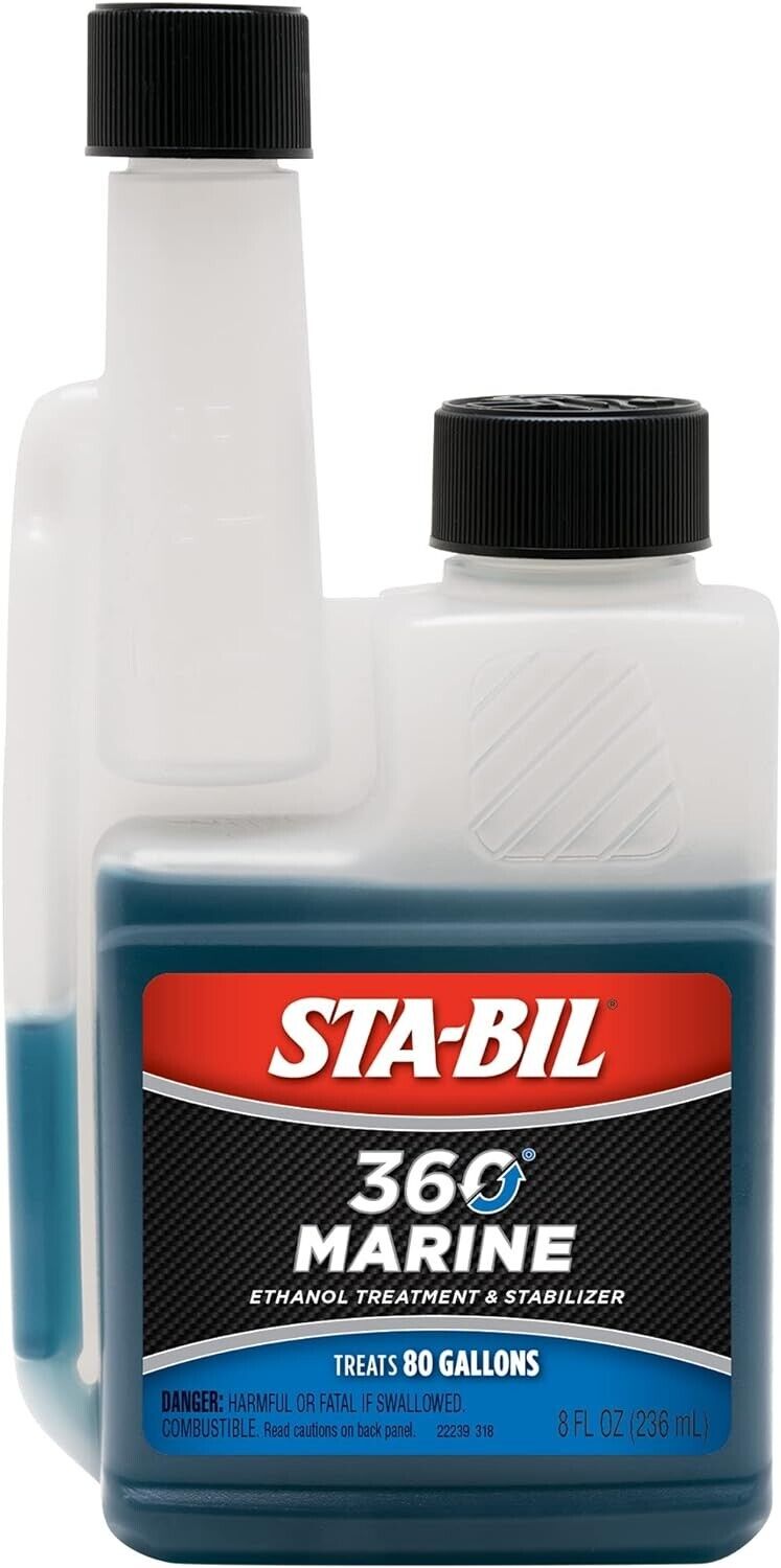 2x STA-BIL Stabil Ethanol Fuel Stabilizer Treatment Petrol 360° Marine 236ml +Caps
