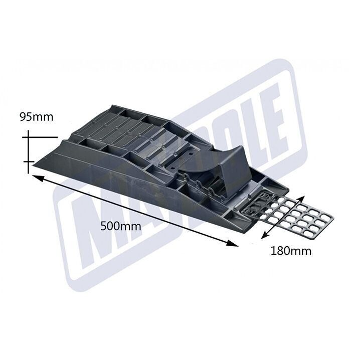 Wheel Ramp 2 Ton 2000 kg 4 Part Level Single For Froli Motorhome Caravan + Caps