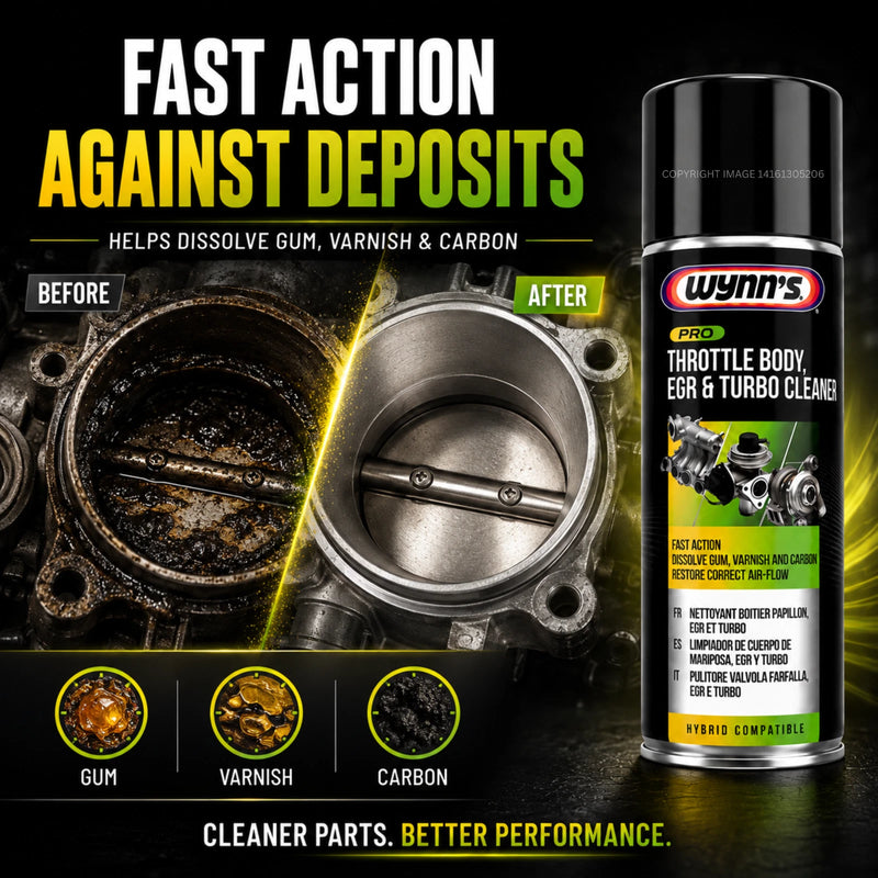 2 x Wynns Petrol & Diesel Car Throttle Body, EGR & Turbo Cleaner Spray