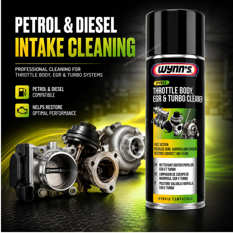 2 x Wynns Petrol & Diesel Car Throttle Body, EGR & Turbo Cleaner Spray