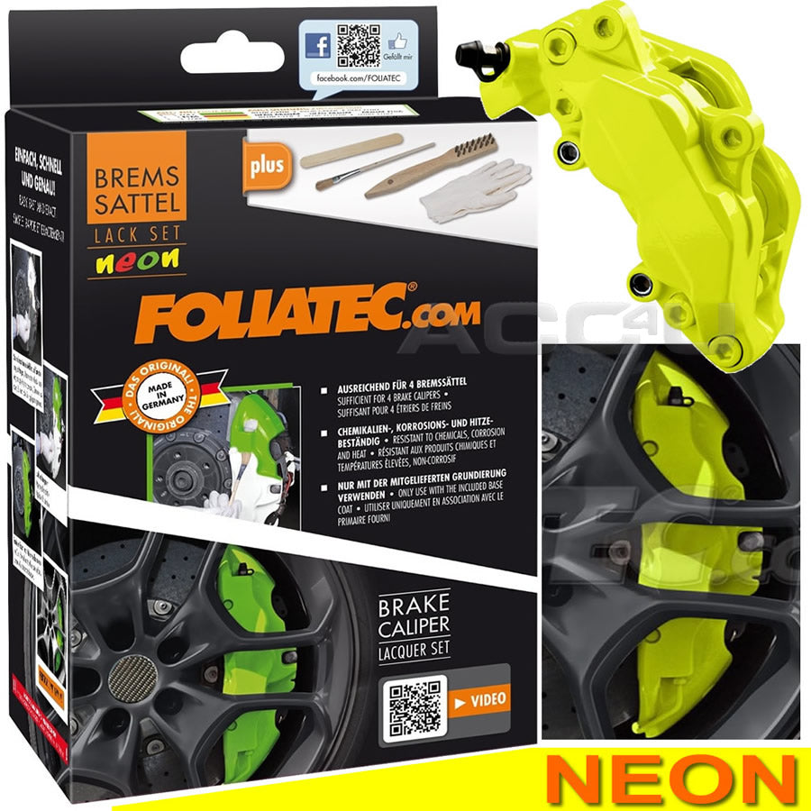 Foliatec Set de peinture d'étrier de frein Speed Yellow 7 pièces