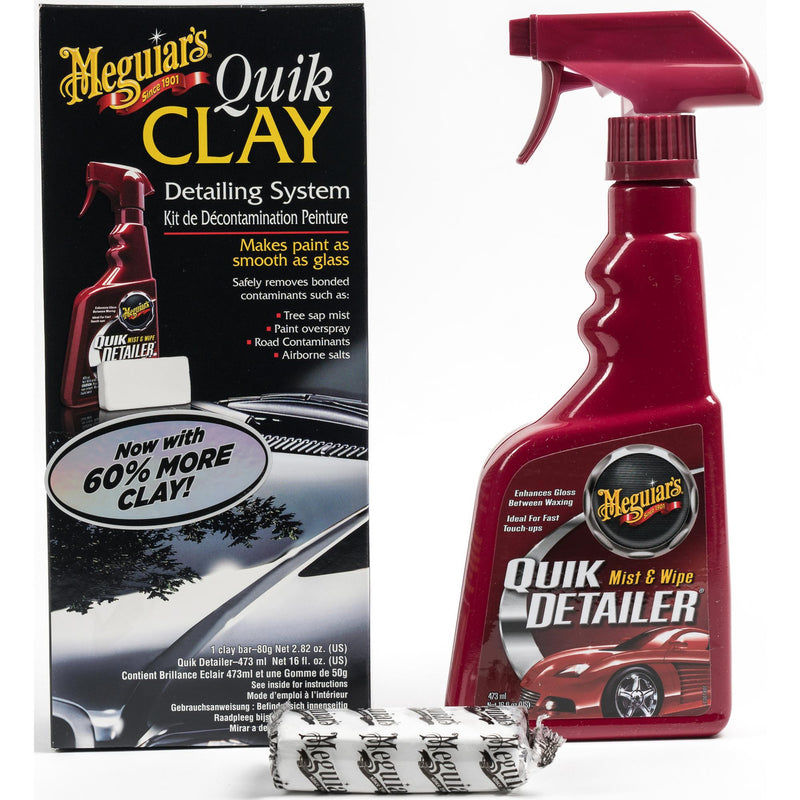 Meguiars Car Paint Quick Quik Clay Detailing System Kit+Cloth+Polish Pad