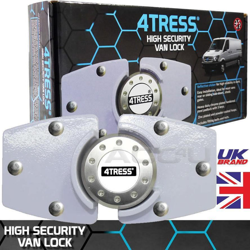 4TRESS White Van High Security Anti Theft Rear Or Side Door Lock Hasp Padlock